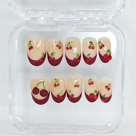 Cherry Press On Nails